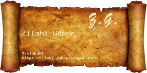 Zilahi Gábor névjegykártya