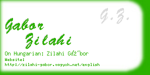 gabor zilahi business card